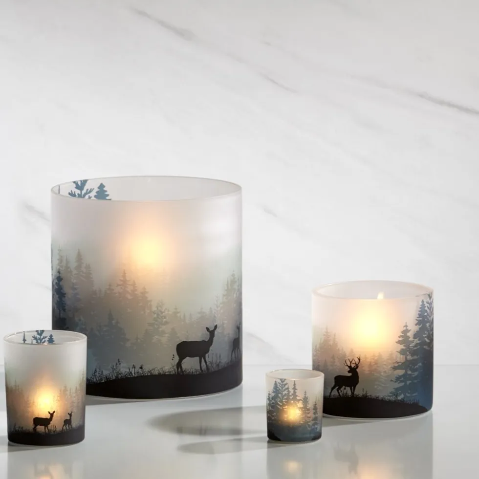Kaheku Windlicht Glas satiniert Rinaldi Wald