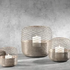 Kaheku Windlicht groß Fia gold