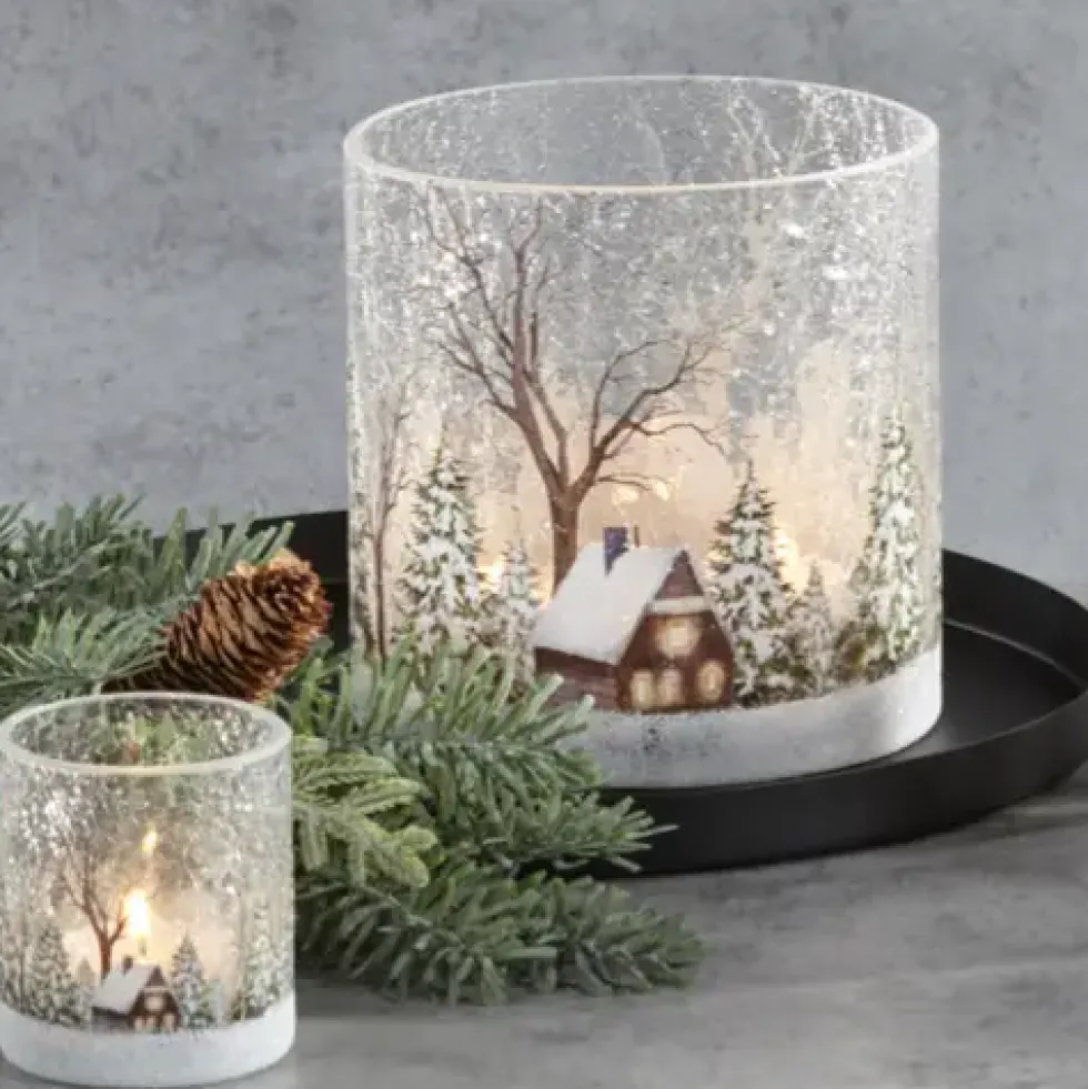 Kaheku Windlicht Weihnachten FARGO HAUS Höhe 20 cm