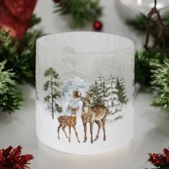 Kaheku Windlicht Weihnachten Fargo Hirsche Höhe 20 cm