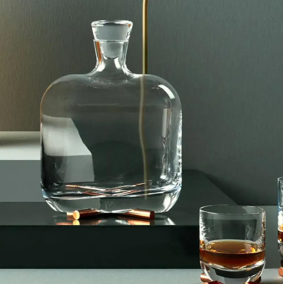 Karaffe Whiskykaraffe Kristallglas NUDE GLASS CAMP 1,5 l