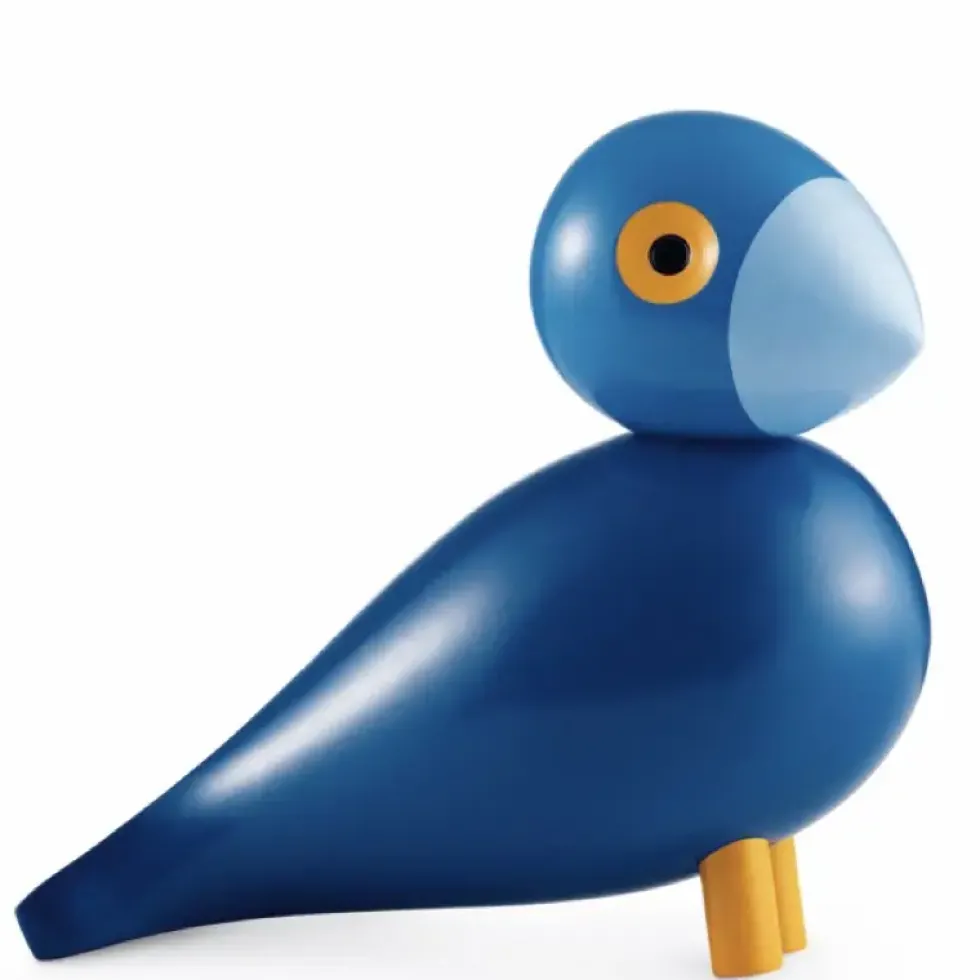Kay Bojesen Singvogel Kay blau Höhe 15 cm