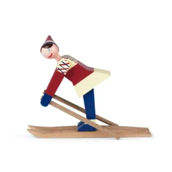 Kay Bojesen Skiläuferin Datti rot Höhe 15 cm