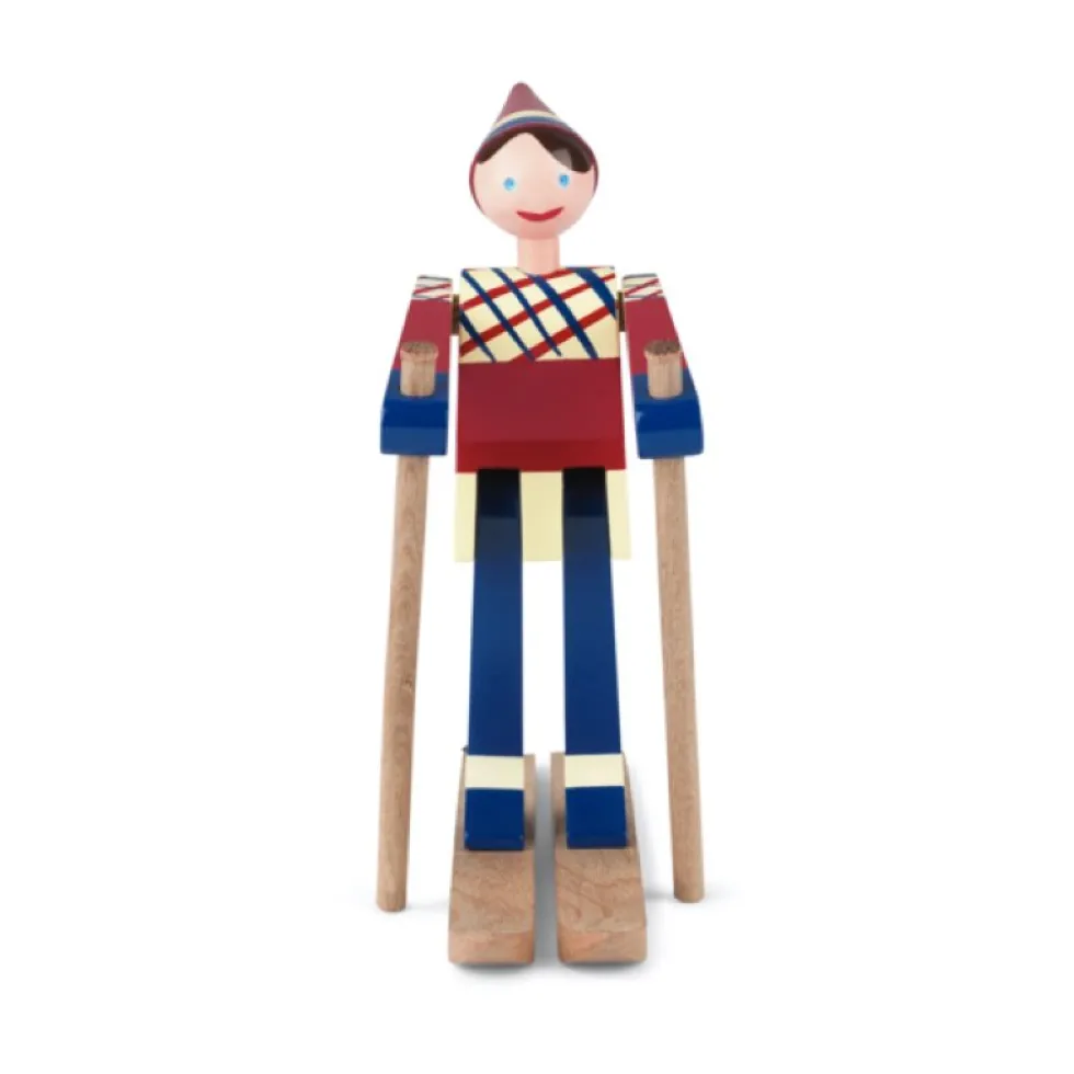 Kay Bojesen Skiläuferin Datti rot Höhe 15 cm