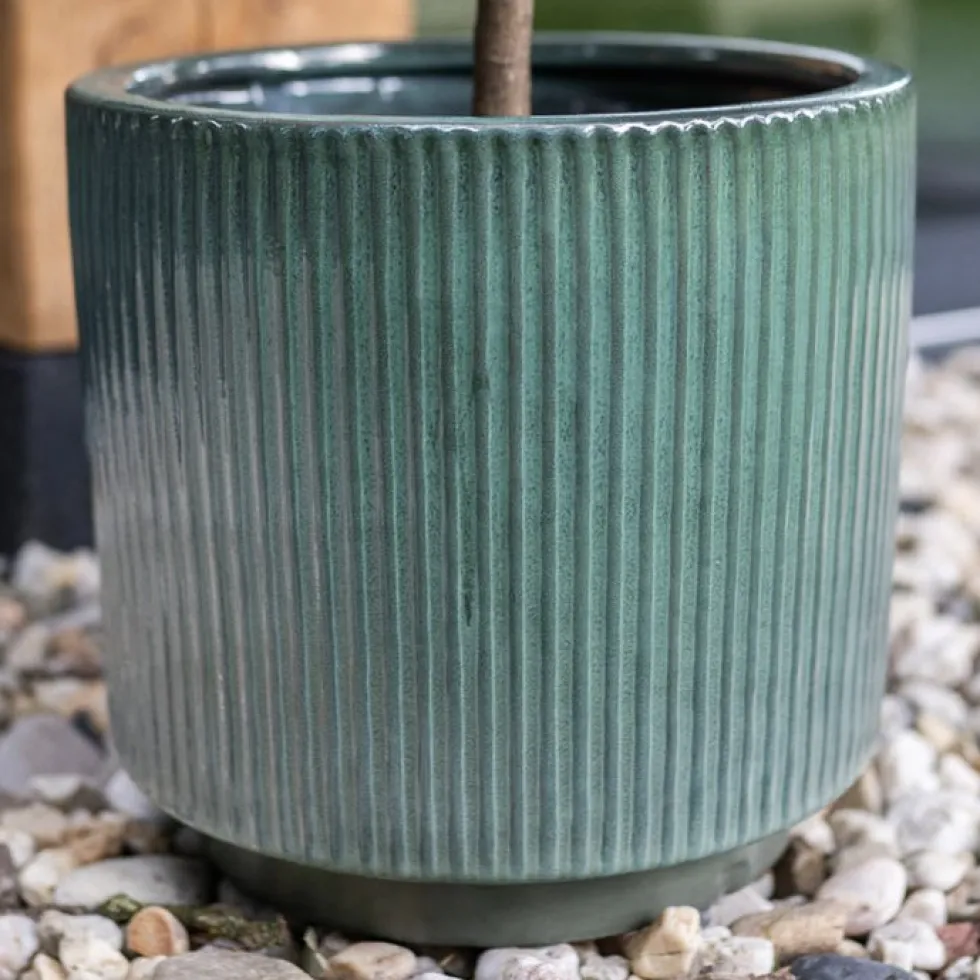 Keramik Blumentopf 3er Set Iona türkis