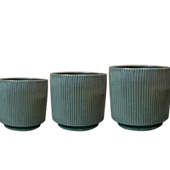 Keramik Blumentopf 3er Set Iona türkis