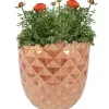 Keramik Blumentopf Felix kupfer 4er Set