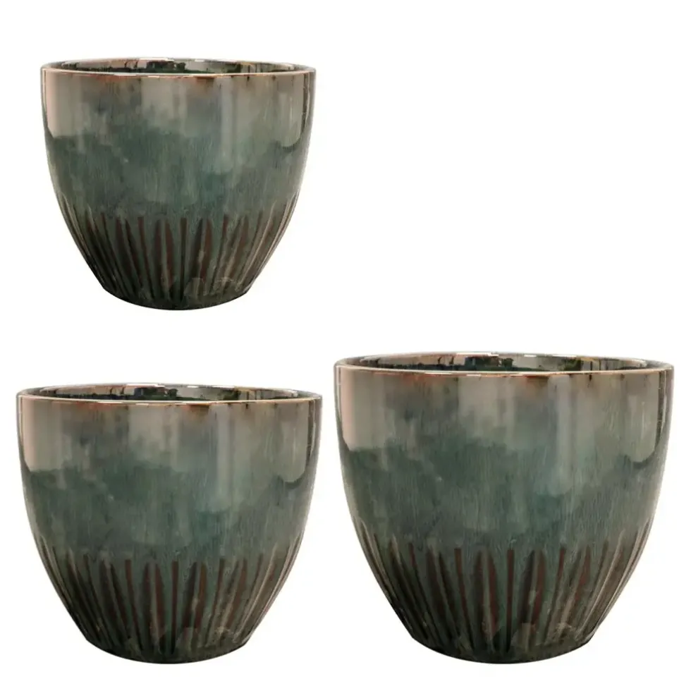 Keramik Blumentopf ocean Dyon 3er Set