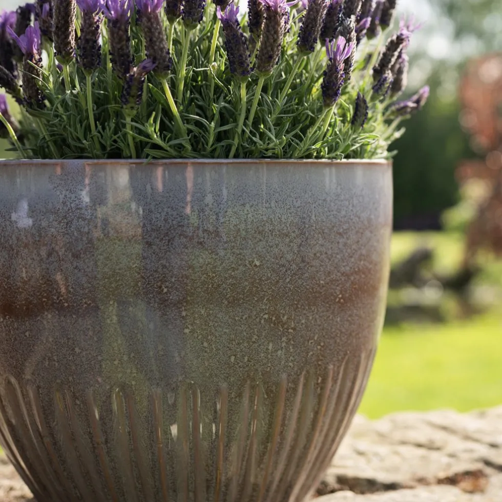 Keramik Blumentopf purple Dyon 3er Set