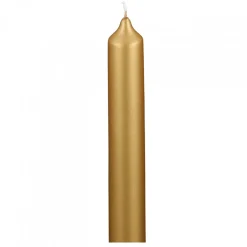 Kerze 4er Set Stabkerze gold metallic 25×3 cm