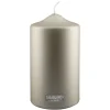Kerze 2er Set Stumpenkerze champagner 15×8 cm