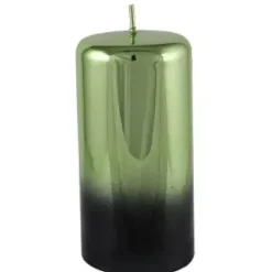 Kerze grün schwarz 2er Set Cylinderkerze Cellini Höhe 10 cm