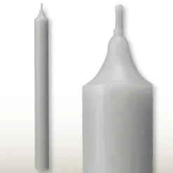 Kerzen grau Set Rustic Stabkerzen