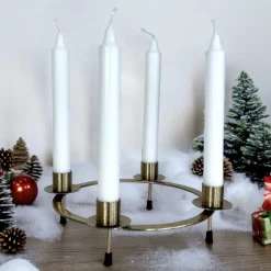 Kerzenhalter Adventskranz Aurum gold