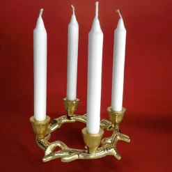 Kerzenhalter Adventskranz KINGSTON gold Edzard Durchmesser 21 cm