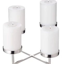 Kerzenhalter Adventskranz silber Pamplona Edzard