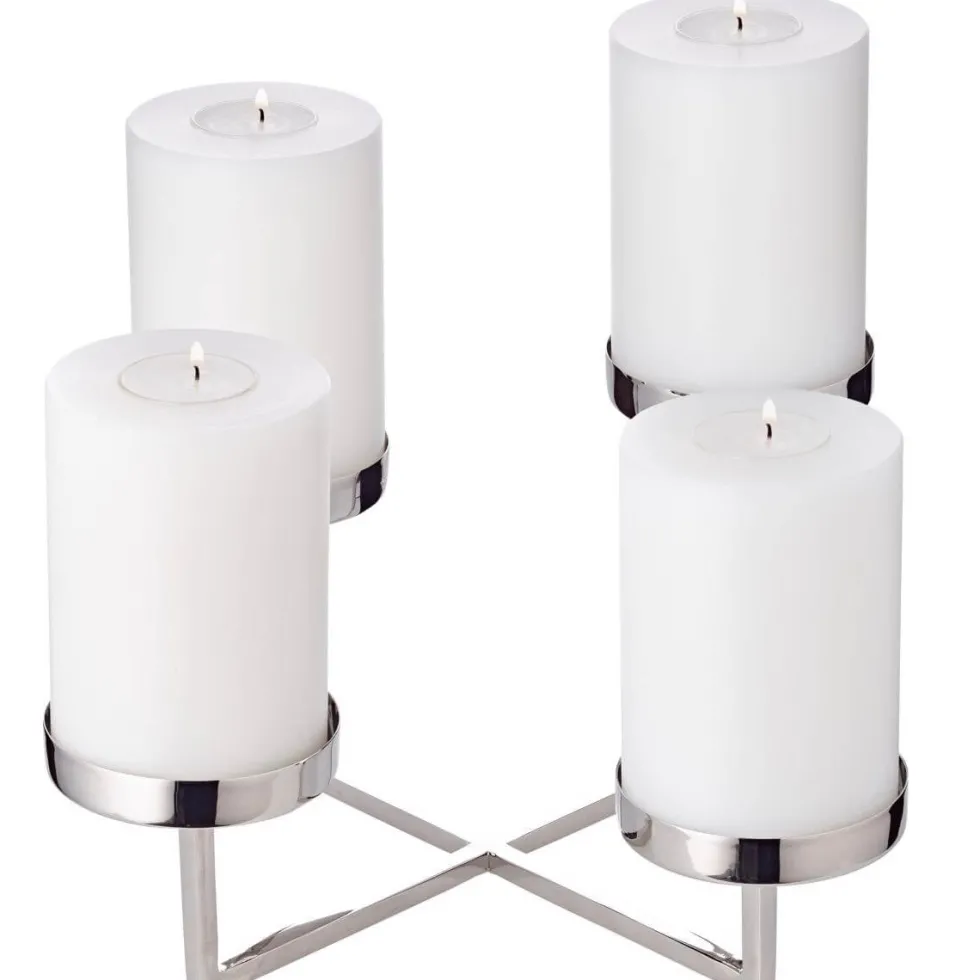 Kerzenhalter Adventskranz silber Pamplona Edzard