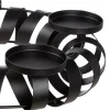 Kerzenhalter Adventskranz schwarz Twirl 36 cm