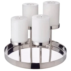 Kerzenhalter Adventskranz silber Marbella Edzard Ø 31 cm
