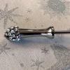 Kerzenlöscher Bent silber Kaheku Länge 36 cm