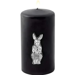 Kerzenpins Hase 4er Set silber Höhe 7 cm