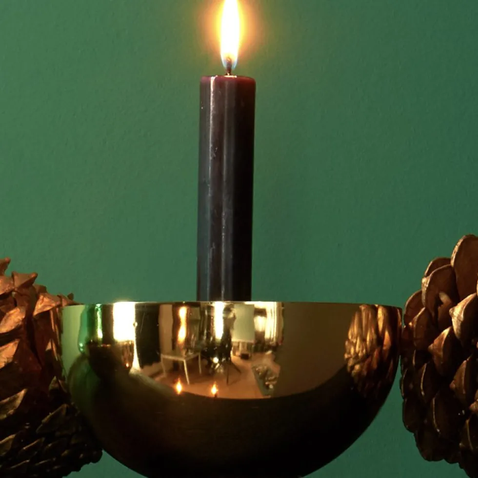 Kerzenständer gold rund LAYER GiftCompany Durchmesser 14 cm