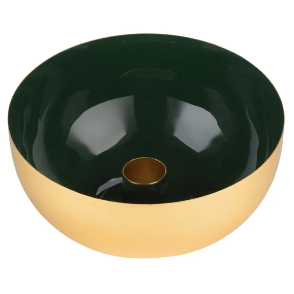 Kerzenständer gold rund LAYER GiftCompany Durchmesser 14 cm