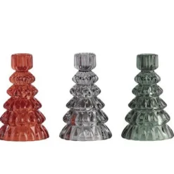 Kerzenständer Kerzenhalter Jacquard TANNE GiftCompany Höhe 13 cm