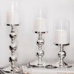 Kerzenständer silber Bamboo Edzard