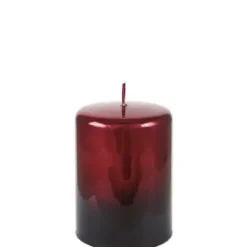 Kerze rot schwarz 2er Set Cylinderkerze Cellini Höhe 15 cm