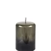 Kerze schwarz grau 2er Set Cylinderkerze Cellini Höhe 10 cm