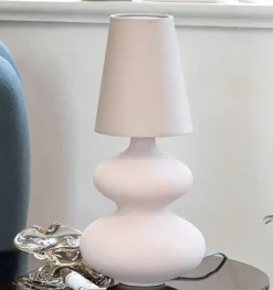 Kähler Balustre Tischlampe rosa Höhe 43 cm