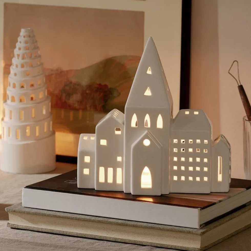 Kähler Lichthaus Keramik CITY Urbania Höhe 21 cm