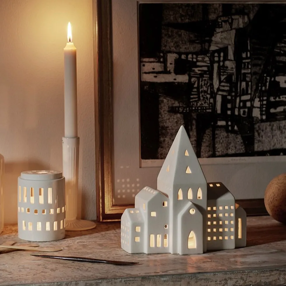 Kähler Lichthaus Keramik CITY Urbania Höhe 21 cm