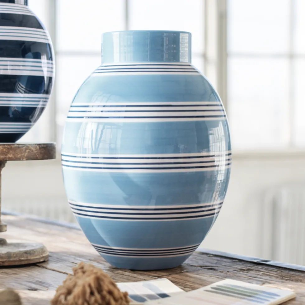 Kähler Vase blau OMAGGIO NUOVO Höhe 30 cm