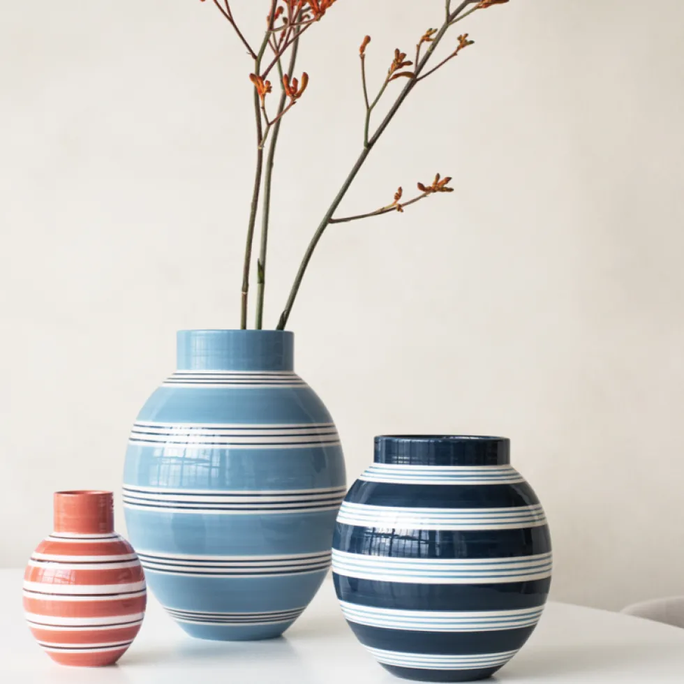 Kähler Vase blau OMAGGIO NUOVO Höhe 30 cm