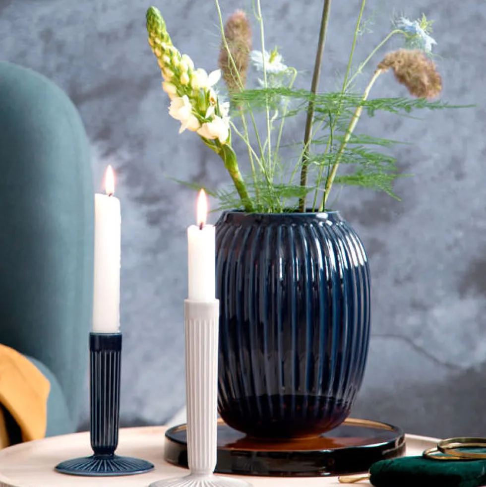 Kähler Vase Hammershoi indigo Höhe 20 cm