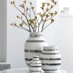 Kähler Vase Omaggio silber Höhe 30 cm