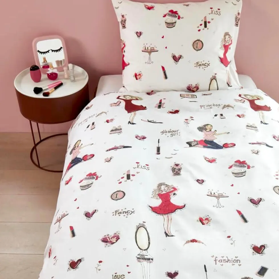 Kinderbettwäsche 135×200 cm Girly FASHION pink