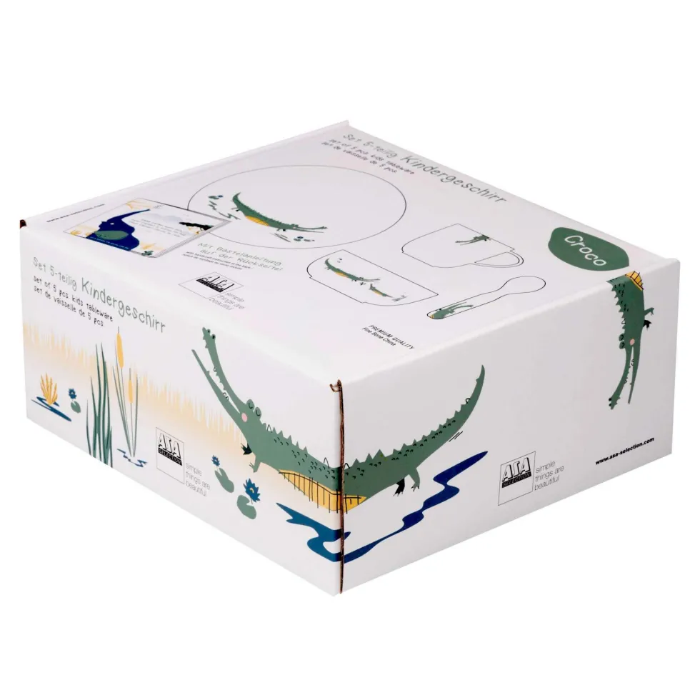 Kindergeschirr Set ASA CROCO CROCODILE Set 5-teilig