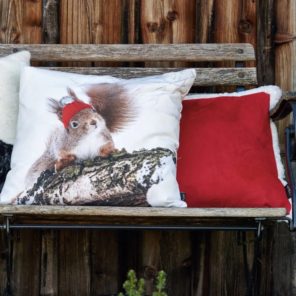 Kissenhülle Apelt Montana rot 46×46 cm