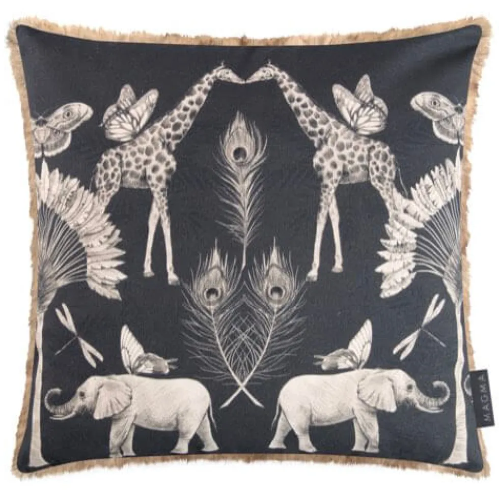 Kissen Magma 60×60 cm Namibia schwarz