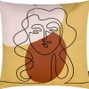 Kissen Magma MODERN FACES senf 50×50 cm