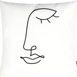 Kissen Magma MODERN FACES weiß 40×40 cm