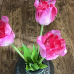 Künstliche Papageientulpe wie echt 3er Bund Höhe 44 cm