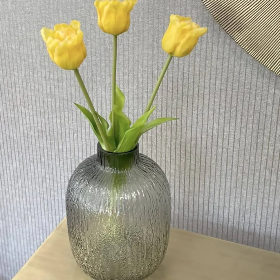 Künstliche Papageientulpe wie echt 3er Bund Höhe 44 cm