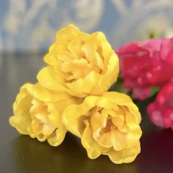 Künstliche Papageientulpe wie echt 3er Bund Höhe 44 cm