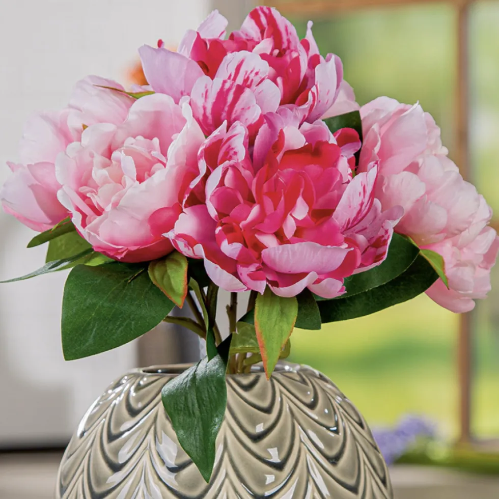 Künstlicher Blumenstrauß Pfingstrose Höhe 32 cm