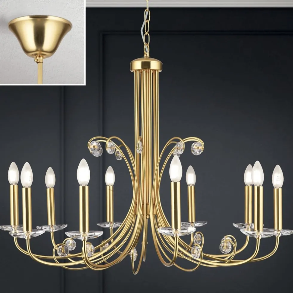 Kronleuchter gold matt ALEXIS