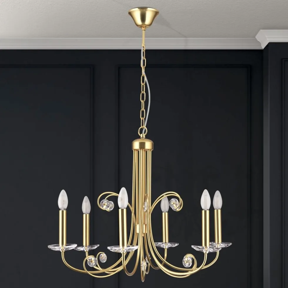 Kronleuchter gold matt ALEXIS